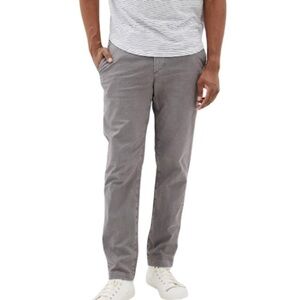 American Eagle Mens Grey Extreme Flex Original Straight Lived-In Khaki Pants 34